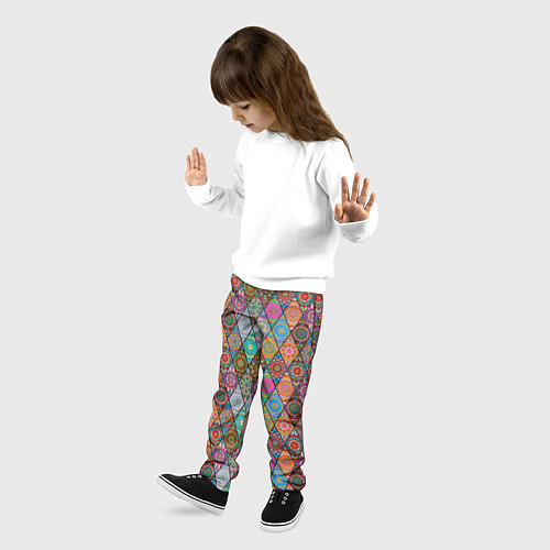 Детские брюки Мандалы Текстура / 3D-принт – фото 3