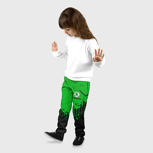 Детские брюки Skoda Auto Logo / 3D-принт – фото 3