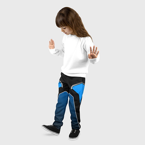 Детские брюки ТЕХНОЛОГИЧЕСКАЯ БРОНЯ СИНЯЯ / 3D-принт – фото 3