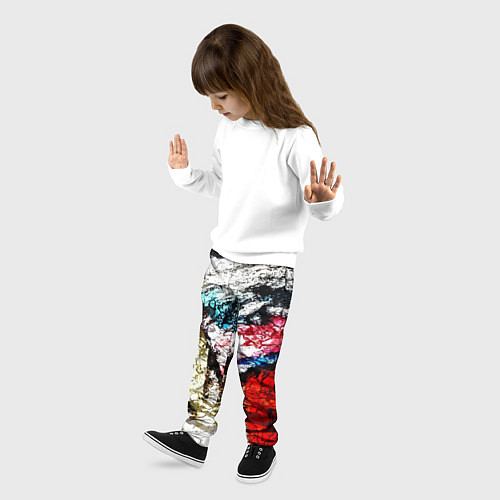 Детские брюки Fashion pattern Abstraction Impression / 3D-принт – фото 3