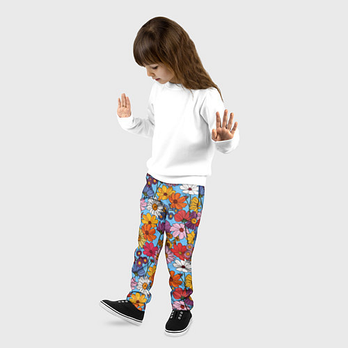 Детские брюки Ромашки-лютики / 3D-принт – фото 3