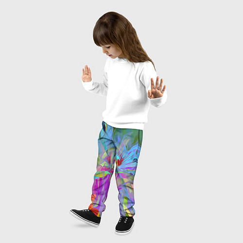 Детские брюки Abstract color pattern Summer 2022 / 3D-принт – фото 3