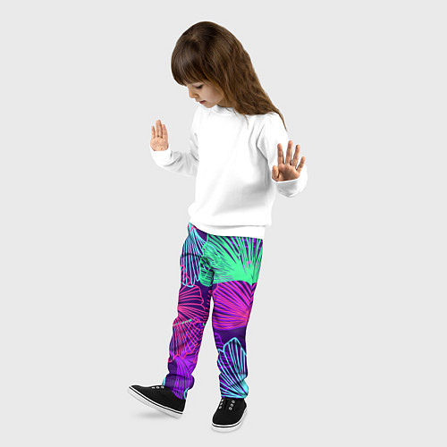 Детские брюки Neon color pattern Fashion 2023 / 3D-принт – фото 3