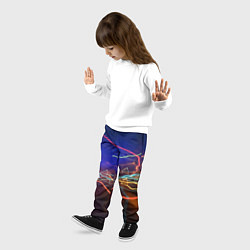 Брюки детские Neon vanguard pattern Lightning Fashion 2023, цвет: 3D-принт — фото 2