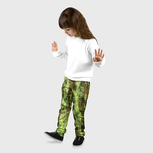 Детские брюки Пиксельный камуфляж Шерхан Лес / 3D-принт – фото 3