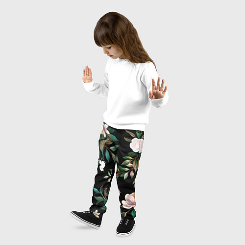 Детские брюки Цветы Полуночный Сад / 3D-принт – фото 3