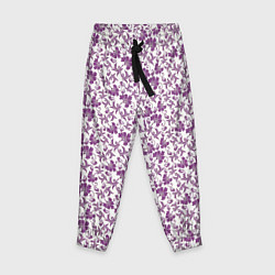 Брюки детские Фиолетовая гжель, цвет: 3D-принт