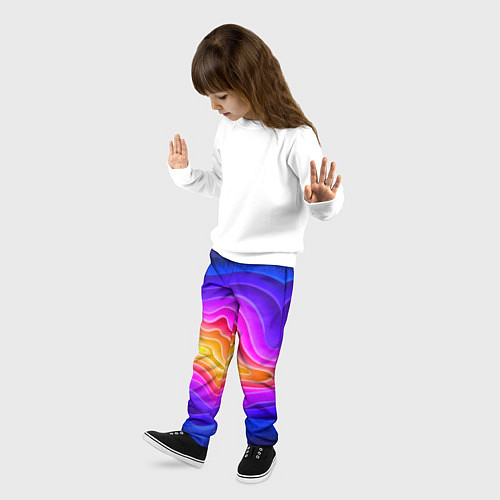 Детские брюки Растекание красок / 3D-принт – фото 3