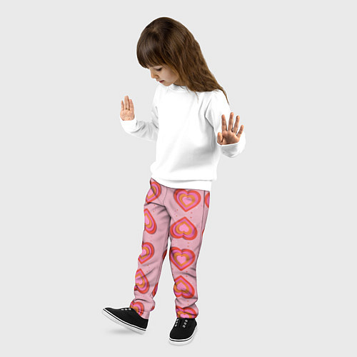Детские брюки Сердечки перевернутые / 3D-принт – фото 3