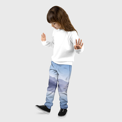 Детские брюки Горы Озеро Туман / 3D-принт – фото 3
