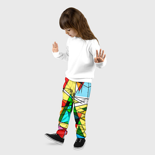Детские брюки ЦВЕТНОЙ ВИТРАЖ / 3D-принт – фото 3