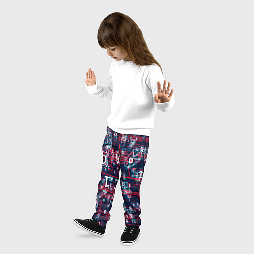 Детские брюки ОПТИЧЕСКАЯ ИЛЛЮЗИЯ ЦИФР / 3D-принт – фото 3