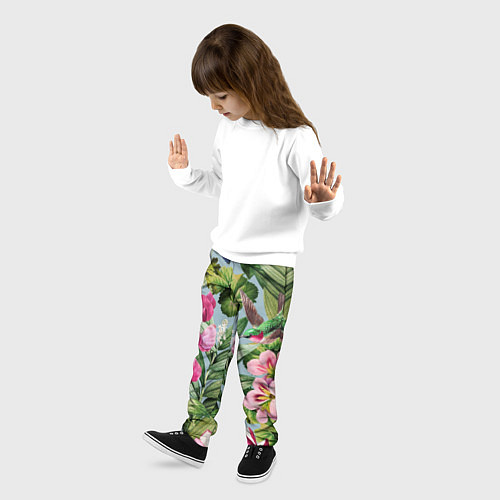 Детские брюки Цветы Эдема / 3D-принт – фото 3
