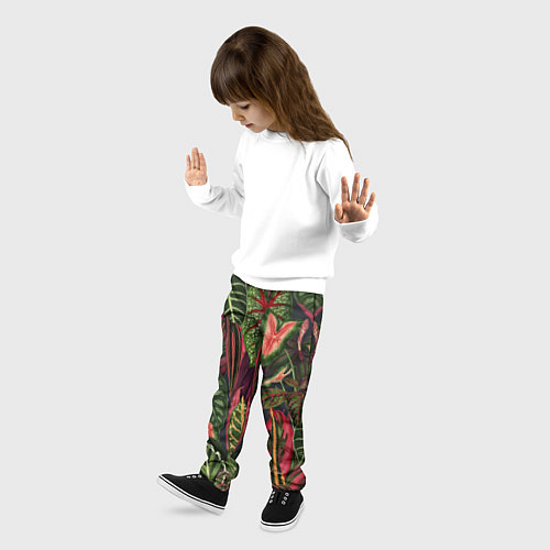Детские брюки Красные Тропики / 3D-принт – фото 3