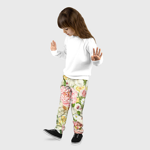 Детские брюки Цветы Жаркое Лето / 3D-принт – фото 3