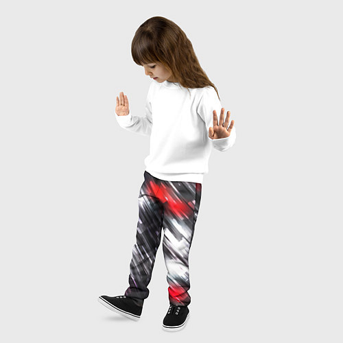 Детские брюки NEON abstract pattern неоновая абстракция / 3D-принт – фото 3