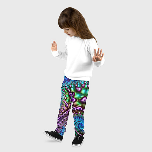 Детские брюки Наикрутейший фрактальный паттерн Авангард The Cool / 3D-принт – фото 3