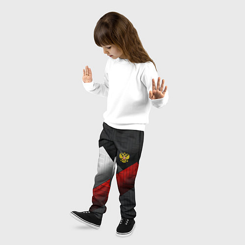 Детские брюки Россия Спорт Текстура Плиты / 3D-принт – фото 3
