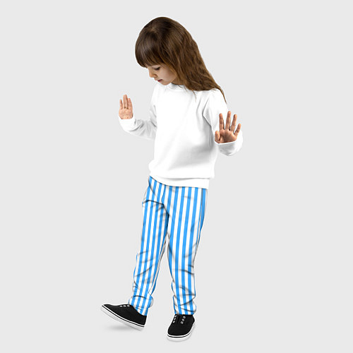 Детские брюки ПОЛОСКИ СИНИЕ / 3D-принт – фото 3