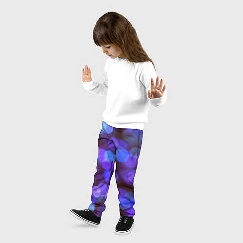 Детские брюки Фиолетовые блики боке / 3D-принт – фото 3