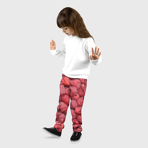 Детские брюки Малина - ягоды / 3D-принт – фото 3