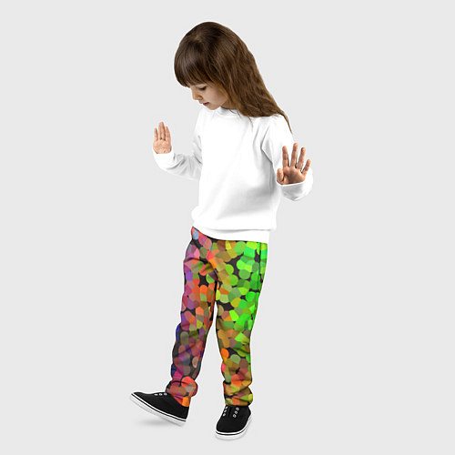 Детские брюки Яркая палитра красок - блики / 3D-принт – фото 3