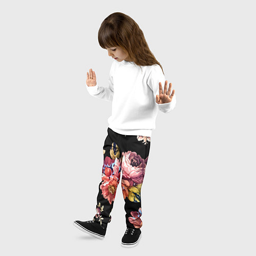 Детские брюки Розы в летней ночи Fashion trend / 3D-принт – фото 3