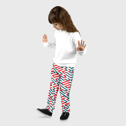 Детские брюки Изометрический Лабиринт / 3D-принт – фото 3