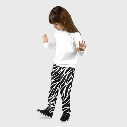 Детские брюки Волнистые Листы / 3D-принт – фото 3