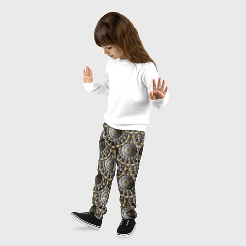 Детские брюки Круглые объемные узоры / 3D-принт – фото 3