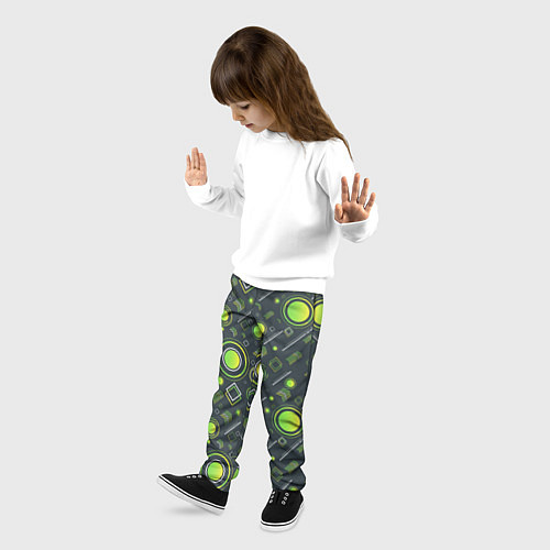 Детские брюки Движение Геометрических Фигур / 3D-принт – фото 3