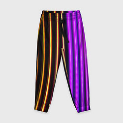 Детские брюки Неоновые линейные фонари - Фиолетовый