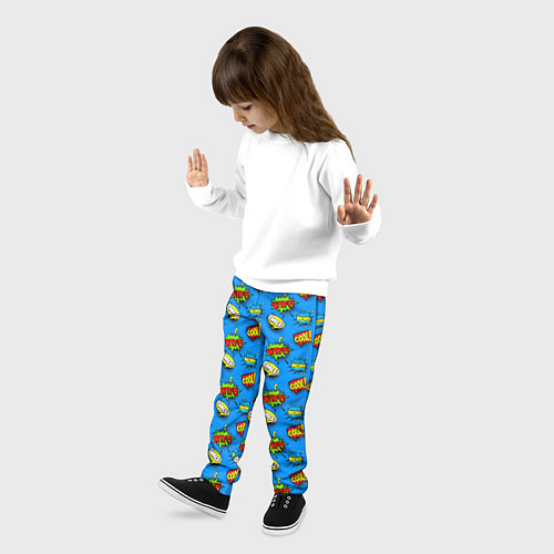 Детские брюки POP ART - стикербомбинг / 3D-принт – фото 3