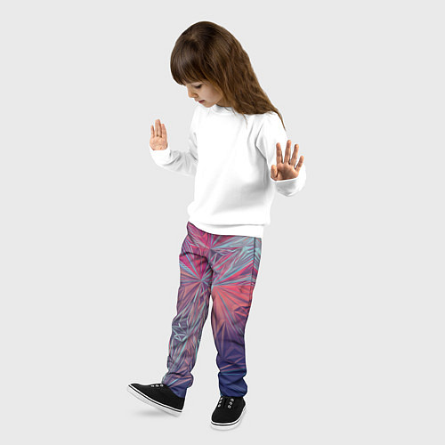Детские брюки Абстрактные Многоугольные Кристаллы / 3D-принт – фото 3