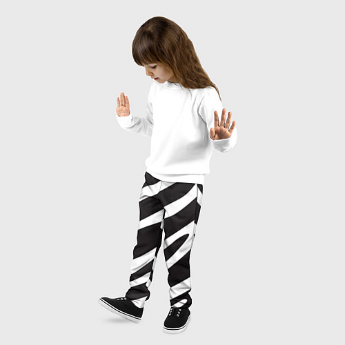 Детские брюки Анималистичный рисунок зебра / 3D-принт – фото 3