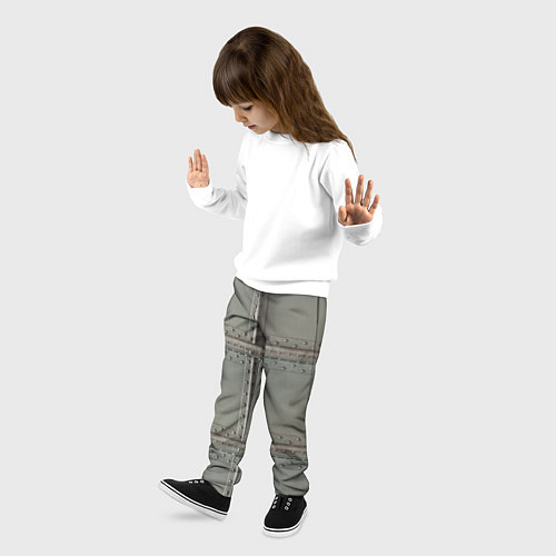 Детские брюки Стальные плиты с заклёпками / 3D-принт – фото 3