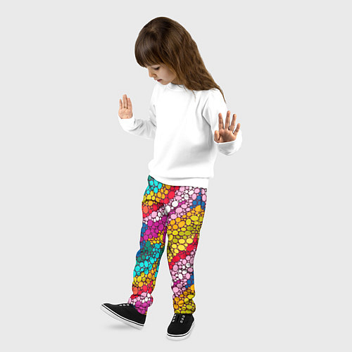 Детские брюки Абстракция - радужное настроение / 3D-принт – фото 3