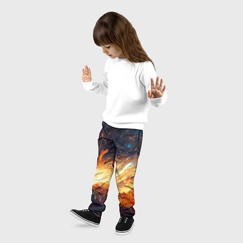 Детские брюки Центр вселенной - Абстракция / 3D-принт – фото 3