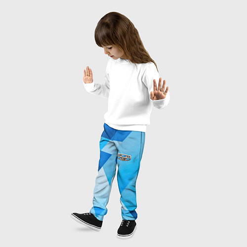 Детские брюки Geely - абстракция треугольники / 3D-принт – фото 3