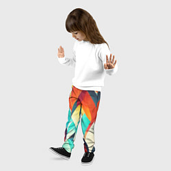 Брюки детские Красивые многоцветные узоры, цвет: 3D-принт — фото 2