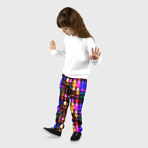 Детские брюки Neon glowing objects / 3D-принт – фото 3