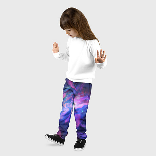 Детские брюки Космическое туманное сияние / 3D-принт – фото 3