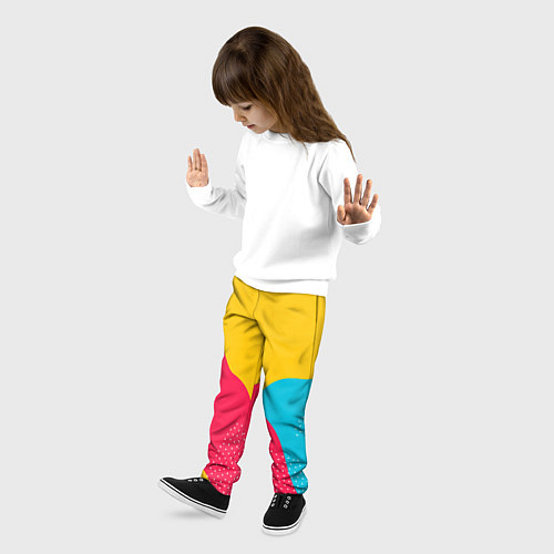 Детские брюки Яркие кляксы - абстракция / 3D-принт – фото 3