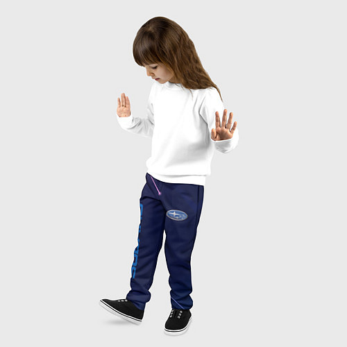 Детские брюки Subaru Абстракция / 3D-принт – фото 3