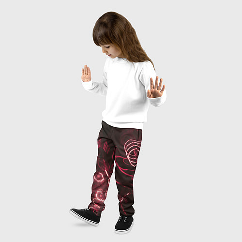 Детские брюки Неоновые тусклые фонари / 3D-принт – фото 3
