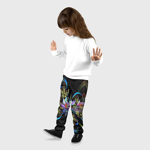 Детские брюки Необычный абстрактный узор / 3D-принт – фото 3