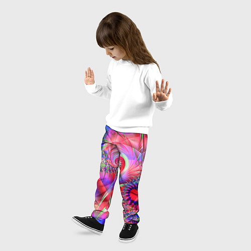 Детские брюки Фракталы нежных оттенков / 3D-принт – фото 3
