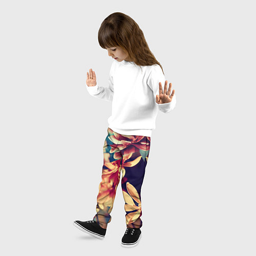 Детские брюки Цветочные плитки / 3D-принт – фото 3