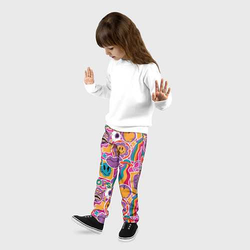 Детские брюки Психоделические страшилки / 3D-принт – фото 3
