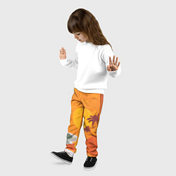 Брюки детские Закат на побережье минимализм, цвет: 3D-принт — фото 2